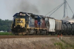 CSX 8471 leads a freight train
